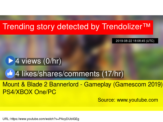 Mount Blade 2 Bannerlord Gameplay Gamescom 2019 Ps4 Xbox One Pc